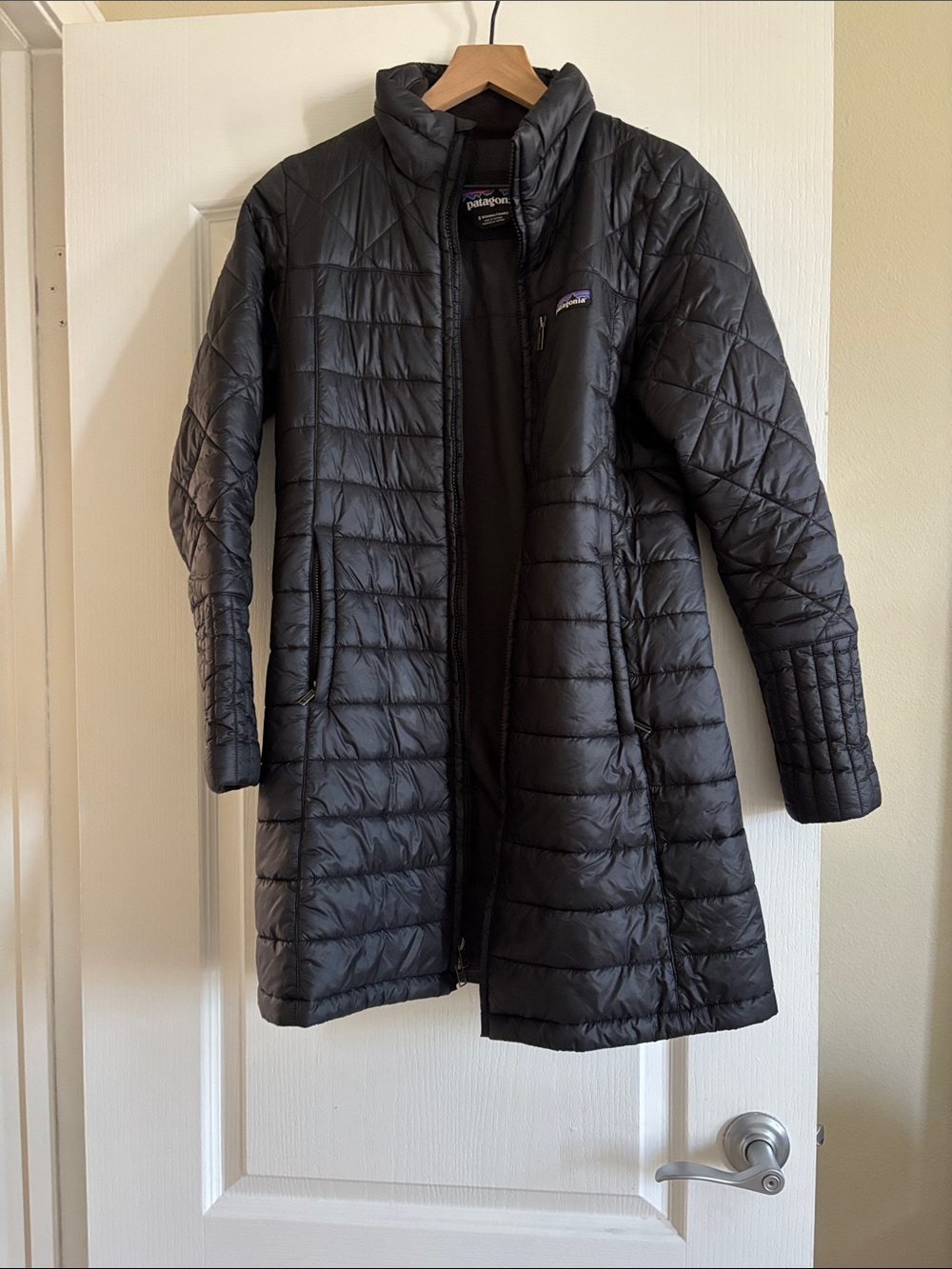 Patagonia Women’s Black Quilted Long Puffer Coat